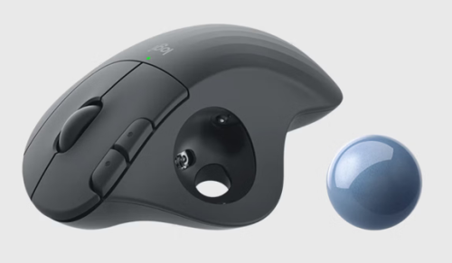 罗技(Logitech)ERGO M575无线蓝牙鼠标 人体工学轨迹球办公 笔记本电脑家用鼠标 商用版 石墨黑
