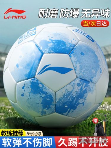 李宁足球5号成人初中小学生中考专用比赛训练标准五号耐磨青少年足球