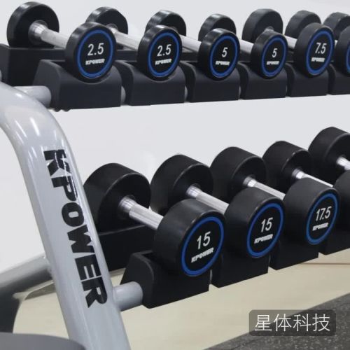 康乐佳KPOWER高端商用健身房十组哑铃架K013(含10对KPOWER哑铃275KG)