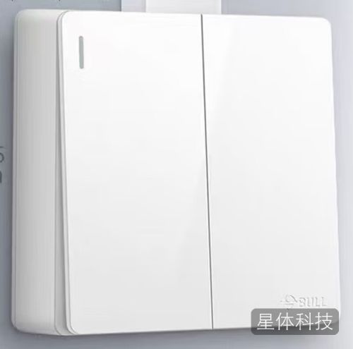 公牛 墙壁开关 二开单控 明装