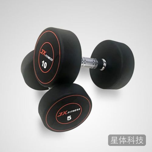 军霞(JUNXIA)JX-526包胶圆形哑铃家用商用健身器材多规格 20KG一副