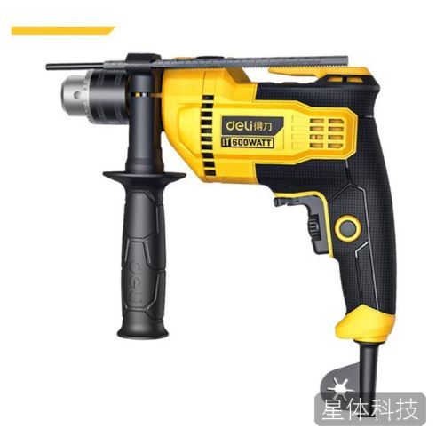 DeLI得力600W冲击电钻家用轻型手电钻电动螺丝刀交流电钻 DL-CZ13-W1