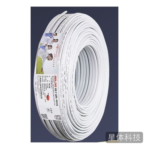 德力西(DELIXI)电线布电线 BVVB2.5平方 两芯护套线 家装家用铜芯电线 50米