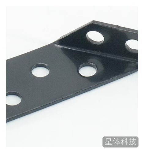 冰禹 不锈钢多功能角码 三面固定角铁 梯形支撑架层板 雅黑色 Bj597