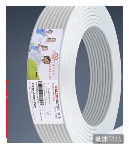 德力西(DELIXI)电线布电线 RVV1平方 二芯护套线软线白色 家装家用铜芯电线 50米