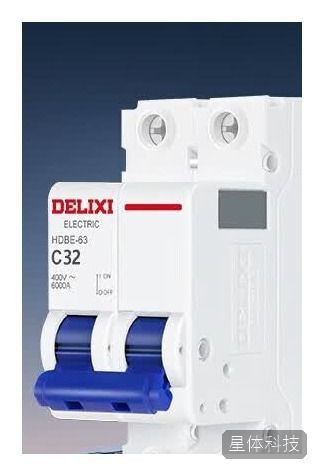 德力西(DELIXI)空气开关HDBE632C32家用空开小型断路器2P双极断路器2P32A