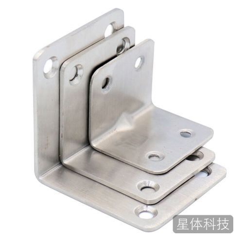 冰禹 BYJZ-2005 加厚不锈钢直角角码 90度L型角铁支架 4孔 31*38*1.2mm 30个(配螺丝)