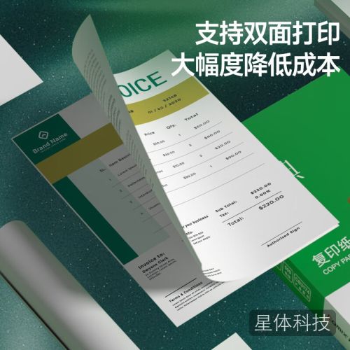 齐心（COMIX）绿尚典A4打印纸 70g 单包装 500张/包 双面丝滑畅打不透印a4复印纸 办公传真草稿