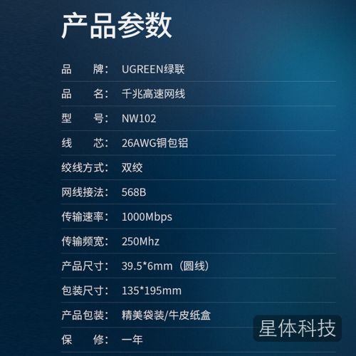 绿联（UGREEN）六类网线 CAT6类千兆八芯双绞跳线 家装工程装修成品监控网络宽带连接线 NW102 3米 蓝色