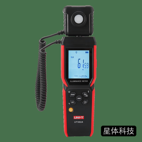优利德工业品UT382A数字式照度计光照测光流明测试仪亮度测量仪