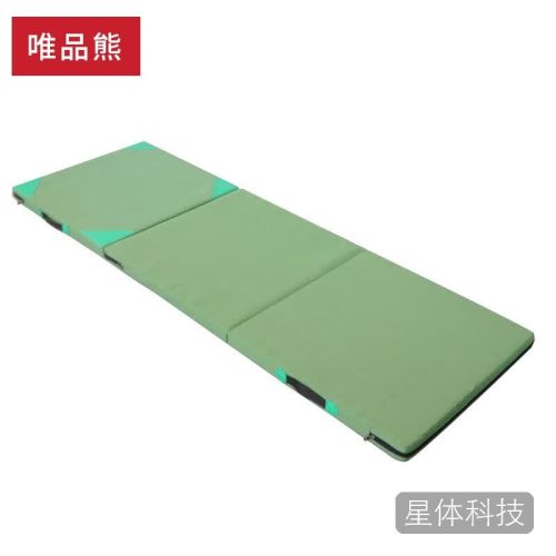 唯品熊 可折叠体操垫舞蹈垫练功垫仰卧起坐垫多功能海绵加厚加大健身垫 三折有机硅帆布180*60*5cm